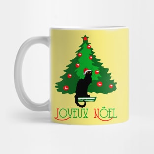 Chat Noir Joyeux Noel Mug